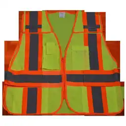 Walmart Petra Roc 207-2006 Public Safety Vest - Lime Mesh with Orange Binding - 2X offer