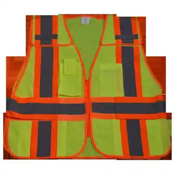 Walmart Petra Roc 207-2006 Public Safety Vest - Lime Mesh with Orange Binding - 2X offer