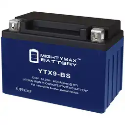 Walmart YTX9-BS Lithium Battery Replacement for Yamaha YTX-9BS00-00-00 offer