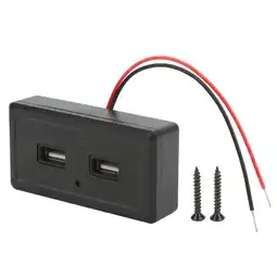 Walmart Universal USB Socket Outlet Panel RV Bus Dual-Port USB 1224V, Black offer