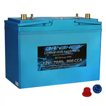 Walmart Deep Cycle Lithium Marine Battery Group Size 27 Replaces Optima D27M 8027-127 Bluetop 900CCA offer