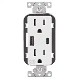 Walmart Leviton 3016781 15A 125V USB White Outlet & USB Charger 5-15 R offer