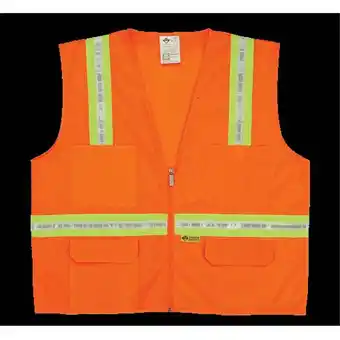 Walmart 2W 8038-A 3XL Multi-Pocket Surveyor Vest - Orange- 3 Extra Large offer