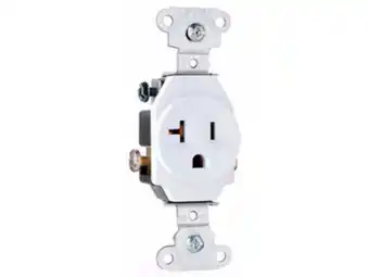 Walmart Pass and Seymour 5351-W White Spec Grade Single Receptacle Outlet 20A 125V offer