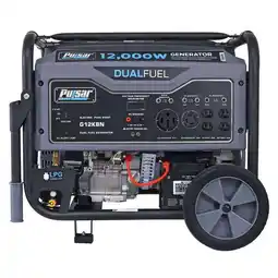 Walmart Pulsar G12KBN-SG Heavy Duty Portable Dual Fuel Generator, 12,000 Watt, Space Gray offer