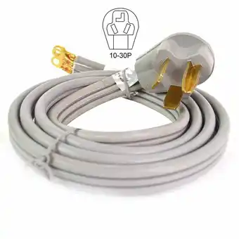 Walmart Superior Electric RVA1560 3-Wire 30 Amp Dryer Cord NEMA 10-30P, SRDT 10AWG/3, 6ft offer