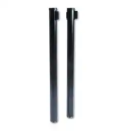 Walmart Tatco 11611 40 in. High Adjusta-Tape Steel Crowd Control Posts Only - Black (2/Box) offer