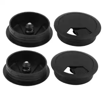 Walmart Desk Grommet 2 Inch, Plastic Desk Wire Cord Cable Hole Cover Grommet - 4 Packs, Black offer