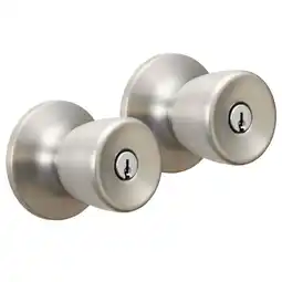 Walmart Hyper Tough Keyed Entry Tulip Style Doorknob, Stainless Steel Finish, Twin Pack offer