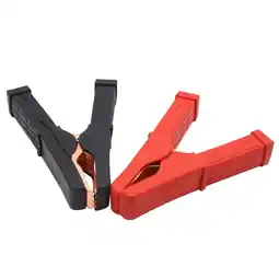 Walmart Unique Bargains 2pcs Red Balck 200A Car Battery Test Insulated Crocodile Alligator Clamps Clips offer