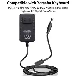 Walmart Vfedsrsge 12V 1.5A Yamaha Keyboard Electronic Organ Power Cord Power Charger Adapter (8.2Ft Cord) offer