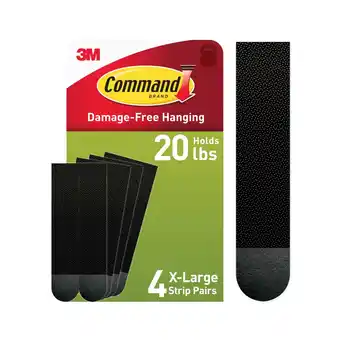 Walmart Command 20 lb XL Heavyweight Black Picture Hangers, 4 Pairs offer