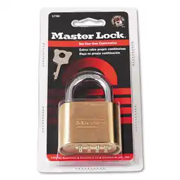 Walmart Master Lock Resettable Combination Padlock 2 in Wide, Brass offer