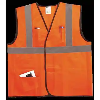 Walmart 2W EN311C-2 L-XL Class 2 Econo Vest - Orange- Large & Extra Large offer