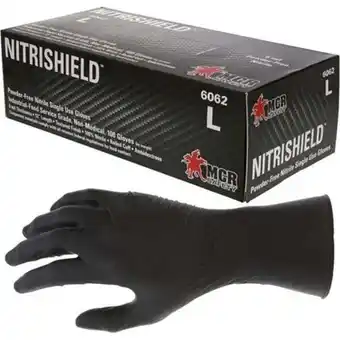 Walmart MCR Safety NitriShield Stealth Disposable Nitrile Gloves, Black - Extra Large offer