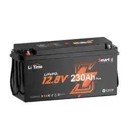 Walmart LiTime 12V 230Ah Bluetooth Lithium RV Battery 200A BMS LiFePO4 Battery for Trolling Motor RV Solar offer