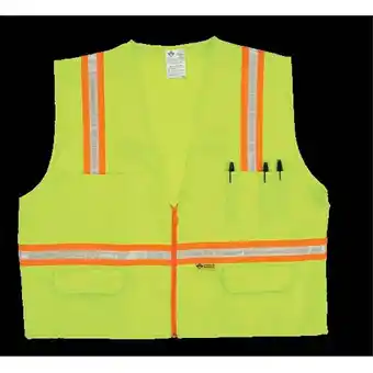 Walmart 2W 8048-A M Multi-Pocket Surveyor Vest - Lime- Medium offer