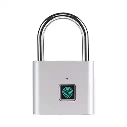 Walmart Kiplyki Fingerprint Padlock KPL-01, 2.99in (76mm) Width, 0.51in Shackle Length Zinc Alloy Keyless offer