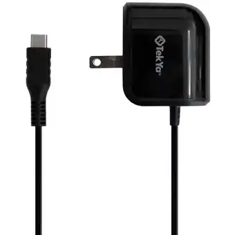 Walmart TekYa 2.4 Amp USB-C AC Travel Charger - 48 Inch Cable - Black offer