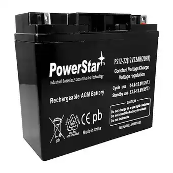 Walmart 12 volt lawn mower battery 22ah by PowerStar offer