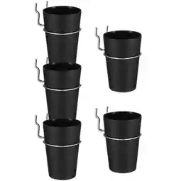 Walmart Peg Board Hook Pegboard Cup with and Loop Black Storage Bin Stainless Steel Pp 5 Sets offer