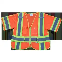 Walmart Petra Roc 207-2006 Safety Vest Orange Mesh with Lime Contrast Binding & Trim Ansi-Isea Class 3 offer