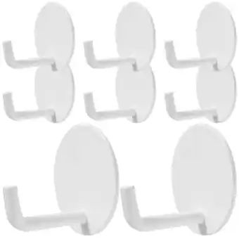 Walmart 8 Pcs Stainless Steel Hook Towel Hooks Wall Coat White offer