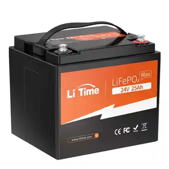 Walmart LiTime 25.6V 25Ah Lithium Battery Electric Wheelchair LiFePO4 Battery 2C Discharge Rate 50A BMS offer