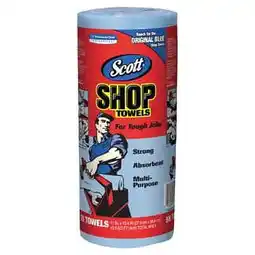 Walmart Scott Shop Towels Original (75147), Blue, 55 Sheets/Standard Roll, 12 Rolls/Case, 660 Towels/Case offer