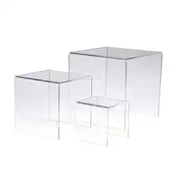 Walmart Set of 3 Clear Acrylic Large Display Risers (Pack of 6) offer