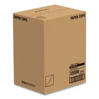 Walmart SOLO U508N-02050 8 oz. Uncoated Hot Drink Paper Cups - White (1000/Carton) offer