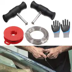 Walmart 6Car Windshield Removal Tool Windscreen Glass Cutting Wire Handle Black offer