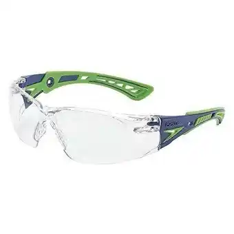 Walmart Boll Safety 40256, Rush+ Safety Glasses Platinum,Blue & Green Frame, Clear Lenses offer