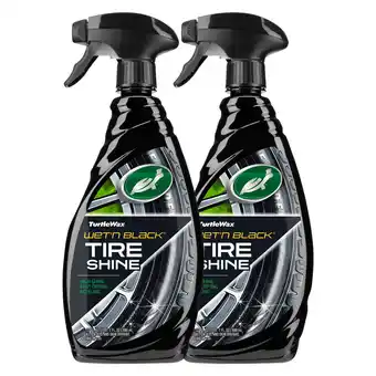 Walmart Turtle Wax Wet'N Black Ultra Wet Long Lasting Tire Shine 23 fl oz (2 Pack) offer