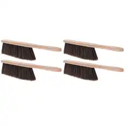 Walmart 4 pcs Handheld Small Wooden Broom Soft Bristle Cleaning Brush Small Broom for Desk Bed Car Keyboard offer