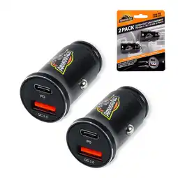 Walmart Armor All 2 Pack 36W PD / 18W QC Ultra-Fast Car Chargers with PD USB-C and QC 3.0 USB-A Ports offer