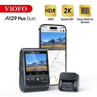 Walmart VIOFO A129 Plus Duo | Dashcam Front and Rear | 2K 1440P 60FPS + 1080P 30FPS | GPS Wi-Fi Parking Mode offer