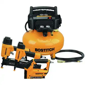 Walmart Bostitch BTFP3KIT 3-Piece Nailer/ 0.8 HP 6 Gallon Oil-Free Pancake Air Compressor Combo Kit offer