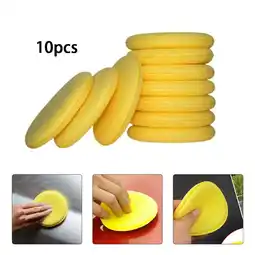 Walmart 10 Pcs Round Shaped 4 Dia Sponge Wax Applicator Pads Yellow for Car Polishing offer