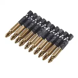 Walmart 10X Screwdriver 10Pcs 1/4 Hex Shank Magnetic Non-Slip Ph2 Phillips Cross Head Screwdriver Bit offer