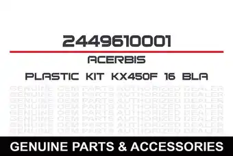 Walmart Acerbis Kawasaki Plastic Kit Kx450F '16 Black - 2449610001 offer