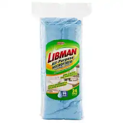 Walmart Libman 14 in. x 14 in. All-Purpose Microfiber Cloth Towels (24-Pack) offer