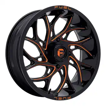 Walmart Fuel D780 Runner Utv 24X7 4X156 13Et 108Cb Gloss Black Milled Orange Wheel offer