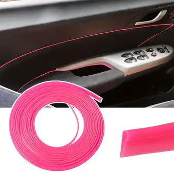 Walmart Gerich 5M Car Interior Accessories Pink Point Edge Gap Door Panel Molding Line Trims offer