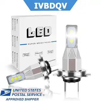 Walmart IVBDQV For Honda CBR 1000RR 600RR F4i RC51 H7 LED Motorcycle Headlights Bulbs 6000K 2X offer