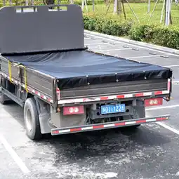 Walmart BENTISM Dump Truck Tarp Mesh Tarp 8 x 18 ft PVC 18oz Double Pockets Trailer Shade offer