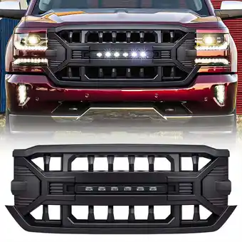 Walmart AMERICAN MODIFIED Armor Grille for 2016-2019 Silverado 1500, Matte Black offer