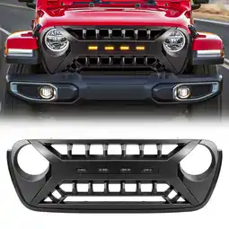 Walmart AMERICAN MODIFIED Grille w/Lights for 18-23 Jeep Wrangler JL & Gladiator JT offer