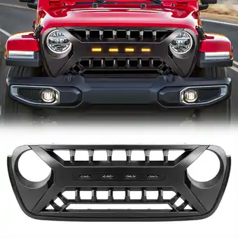 Walmart AMERICAN MODIFIED Grille w/Lights for 18-23 Jeep Wrangler JL & Gladiator JT offer