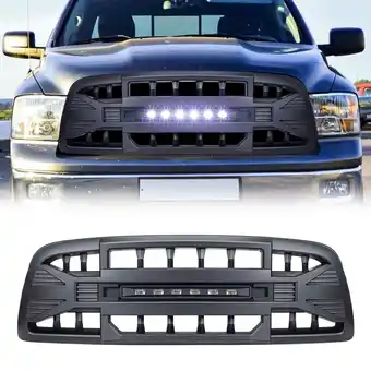 Walmart AMERICAN MODIFIED Armor Grille for 2009 to 2012 Dodge Ram 1500, Matte Black offer